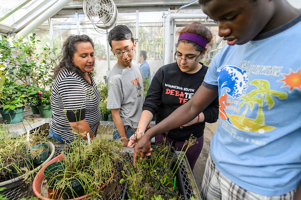 Students in a Greenhouse