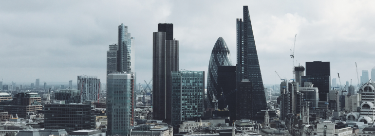 Working in investment banking - City of London skyline